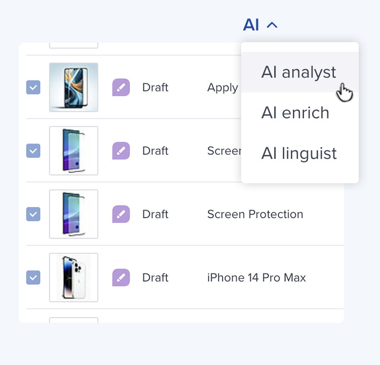 AI Analyst - in context menu AI Analyst - in context menu