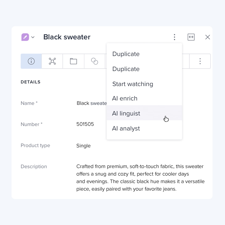 AI Linguist - In context menu selection AI Linguist - In context menu selection